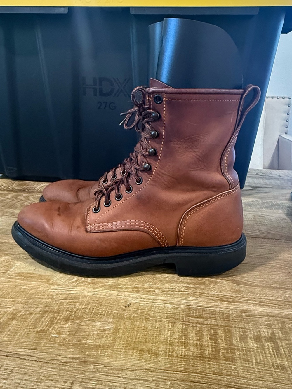 Vintage Red Wing Lace Up Boots | Size 9.5 B - Picture 1 of 13